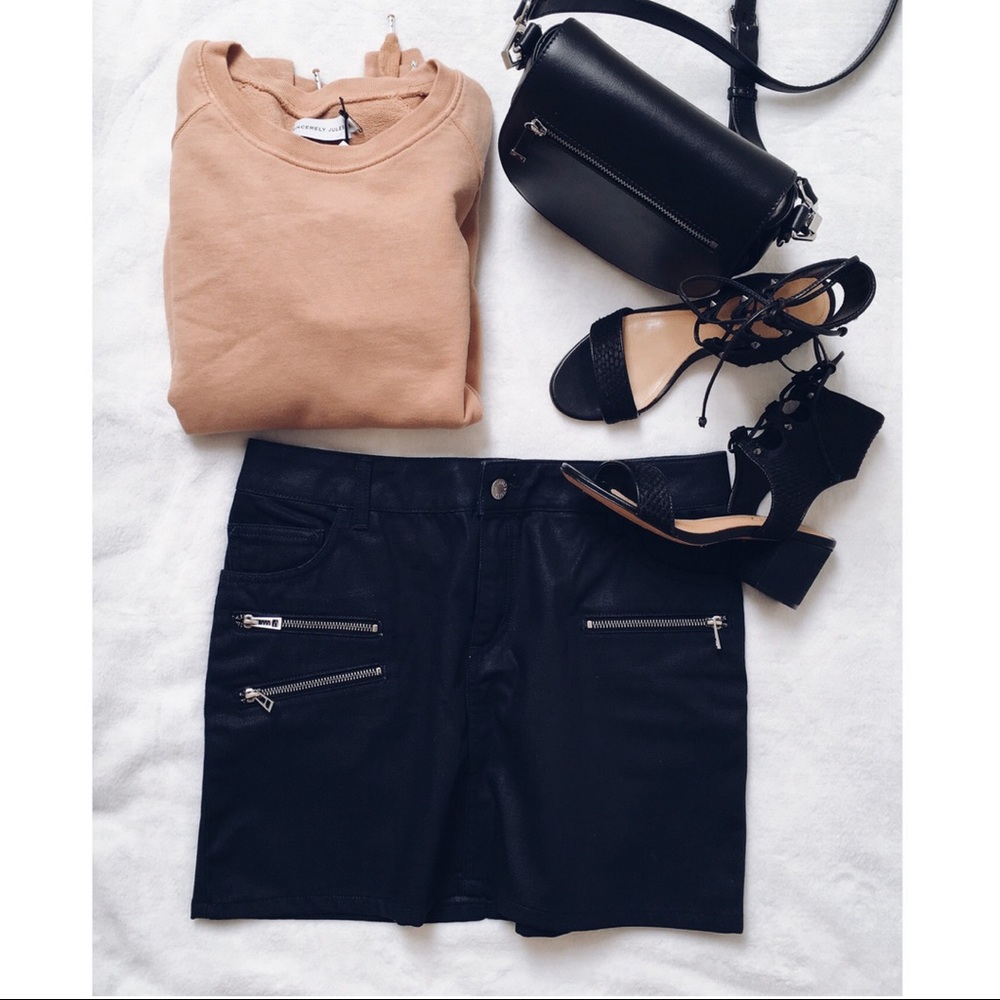 Black Denim Zipper Skirt by Zadig & Voltaire